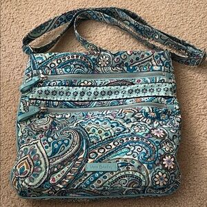Vera Bradley Teal and Blue Paisley Crossbody Bag